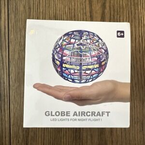 Globe Aircraft Orb with LED Lights Hover Spin Flying Toy Rechargeable with USB